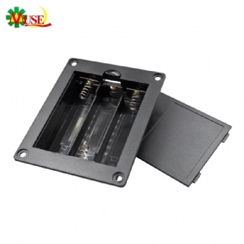 3-Slot 18650 Recessed Battery Box with Cover | 12V Series Flush Mount Holder